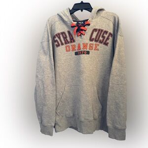 Syracuse University Orange J. America Lace-Up Neckline Hoodie, Large